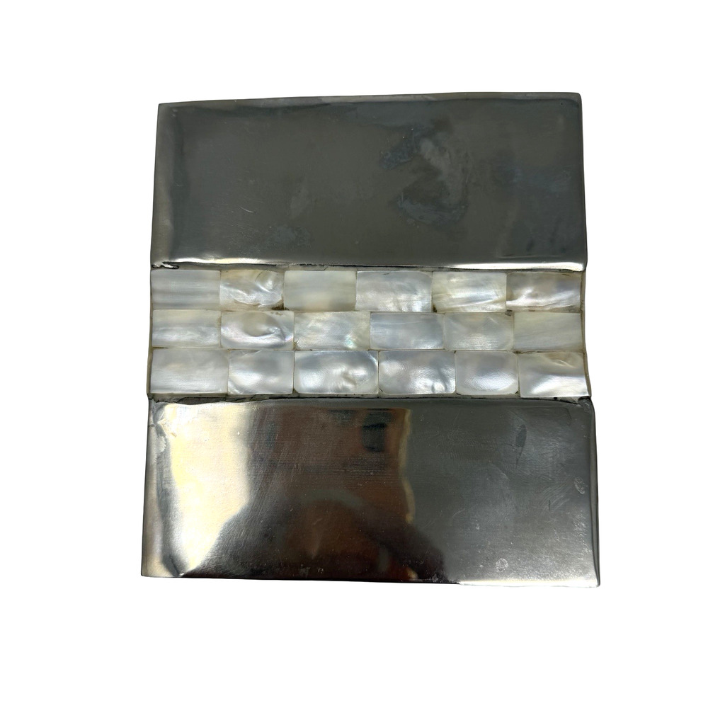 Vintage Paradigm Exclusives India Stainless Steel Shell Inlay Tissue Holder - Picture 4 of 13